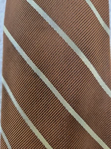 BROOKS BROTHERS - Silk Striped Neck Tie - BROWN & WHITE - Picture 1 of 6