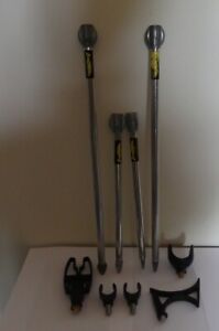 Fishing rod rests and bank sticks - Dinsmore, Korum etc. in excellent condition.