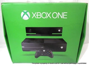NEW NIB XBOX ONE CONSOLE w/ KINECT & CONTROLLER, HEADPHONES + 500GB, Black - Picture 1 of 6