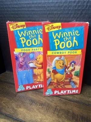 Winnie The Pooh VHS Lot Sealed Disney Party Cowboy Kids Cartoon VTG New Tigger - Image 1 of 4