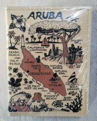 Aruba Faux Leather 4x6 Photo Album  Holds 100 Photos Souvenir  - Image 1 of 4