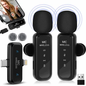 Mini kabelloses Lavalier Mikrofon Handy Smartphone USB-C Mikro für iOS Android - Bild 1 von 22