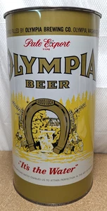 OLYMPIA BIER HUFEISEN WASSERFALL METALL MÜLLEIMER - 19 1/4" x 10 1/4" - Bild 1 von 8