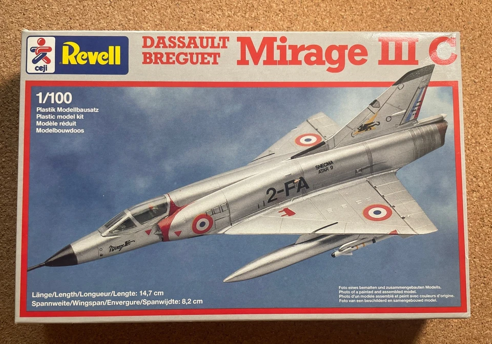 Dassault Breguet Mirage III C - 1/100 Scale Revell Ceji Unassembled kit#4016 - Image 1 of 4
