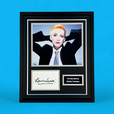 Annie Lennox Eurythmics Hand Signed Deluxe Photo Display & COA Music Autograph - Image 1 of 4