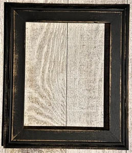F10-415 1-3/4" Caviar Distressed Wood Picture Frame any size - Picture 1 of 3