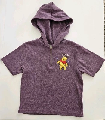 Camisa De Colección Winnie The Pooh Niños Talla 7/8 Con Capucha 1/4 Cremallera Corta Slv Libélula Niñas Foto 1 de 4