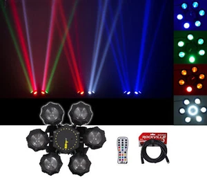 Chauvet DJ Helicopter Q6 DMX Rotating Dance Floor Effect Light + Remote + Cable - Picture 1 of 11