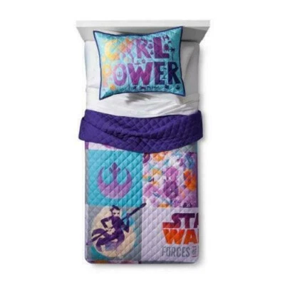 Star Wars Forces of Destiny Purple Reversible Twin/Full 2-pc Quilt & Sham Set - Image 1 of 3