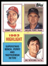 1984 Topps (B) Johnny Bench/Gaylord Perry/Carl Yastrzemski #6 NM-MT