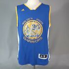 Adidas Golden State Warriors Seth Curry jersey adult large Blue Worn Flawed