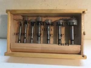 7 Pc Forstner Bit Set with wooden box TA - Picture 1 of 1