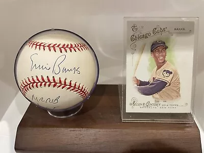 Ernie Banks Autographed Baseball JSA LOA 3x Inscr Mr Cub HOF 77 Play Two  RARE! - Image 1 of 4