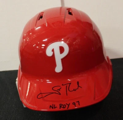 Scott Rolen Phillies Autographed Batting Helmet Inscribed "NL ROY 97" Certified - Image 1 of 4