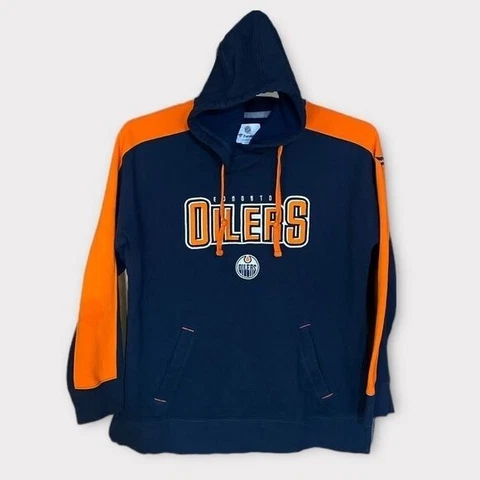 Edmonton Oilers Hoodie Mens Large Fanatics Logo NHL Embroidered Casual Classic Cover
