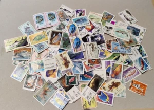 100 SPECIAL COLLECTORS WORLDWIDE STAMPS ALL FISH INC BRITISH MOSTLY USED - Picture 1 of 7