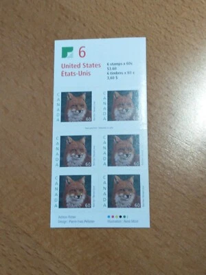 Stamps Canada 1879a Booklet BK238a MNH Red Fox - Image 1 of 2