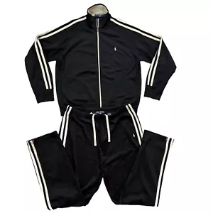 Tuta Polo Sportiva Vintage Ralph Lauren Set 2 Pezzi Giacca Pantaloni Uomo L Rara - Foto 1 di 10