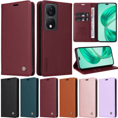 Para Honor X7B X8B X9B X7A X6A X8A X9A X6 X8 Libro Billetera Cuero Abatible Cubierta Estuche Foto 1 de 4