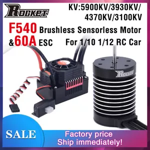 Motor sin escobillas Rocket F540 5900KV 4370KV 3100KV con 60A ESC para coche de radiocontrol 1/10 1/12 - Imagen 1 de 16