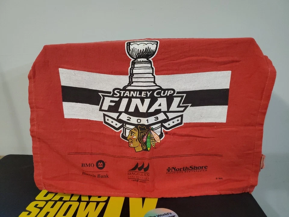 Toalha Chicago Blackhawks Stanley Cup Final 2013 Rally ESTADO PERFEITO FRETE RÁPIDO  - Imagem 1 de 1