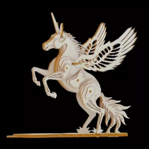 3D Wooden Puzzle DIY Magical Unicorn Kit FUN ACTIVITY for Adults and Kids - Picture 1 of 8