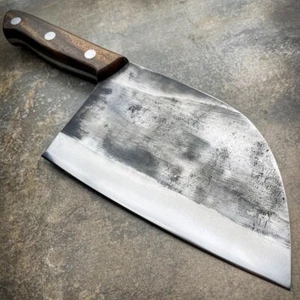 Butcher Knife Handmade Forged Kitchen Chef Knives Carbon Steel Butcher Cleaver - Picture 1 of 6