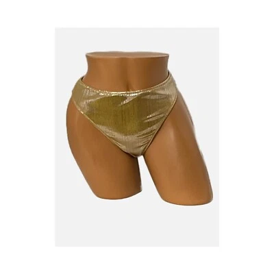 Swimsuit Bikini Gold XL Shiny Wet Bottoms  - Image 1 of 4