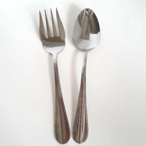 Cubiertos internacionales de acero inoxidable, simplicidad, brillante, juego de servir de 2 piezas  - Imagen 1 de 5