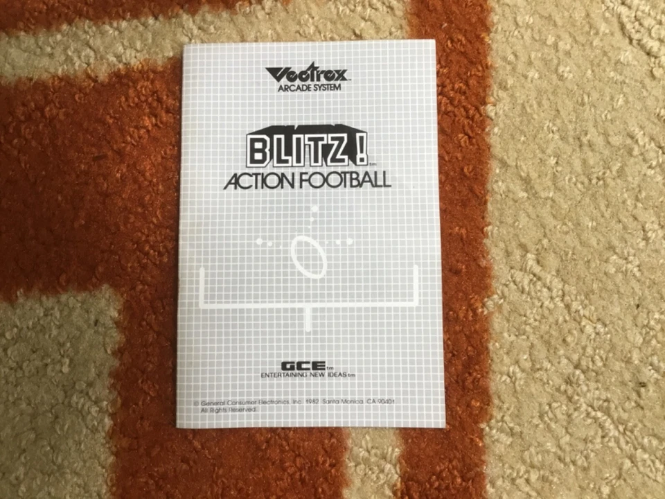 Vectrex Arcade System - Blitz! Action Football user manual - Image 1 of 1