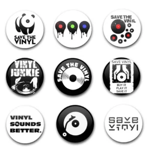 25mm 1" BUTTON BADGES x9 VINYL - Foto 1 di 1
