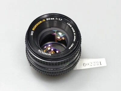 MINOLTA MD ROKKOR-X 50mm 1:1.7 PRIME MANUAL FOCUS LENS EXCELLENT - Image 1 of 3