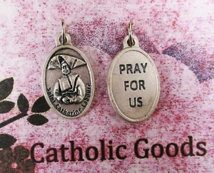 Saint St. Catherine Laboure - Pray for Us - Ox Die Cast  1 inch Medal  - Picture 1 of 3