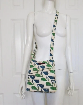 Bolso Bandolera Bungalow 360 Pequeño Natural Ballena Paz Algodón Lona Foto 1 de 4