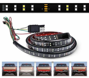 60" 2 Row LED Strip Tailgate Light Bar Truck Reverse Brake Signal Tail Lamp - Picture 1 of 10