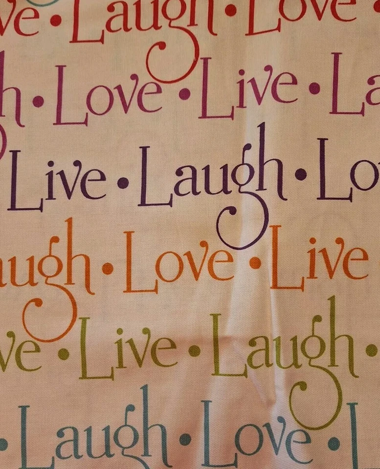 Richloom Live Laugh Love Drapery Fabric - 34" Remnant - New - Image 1 of 1
