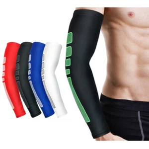 2 Stück Arm Sleeve Basketball Laufen Sport UV Sonne Radfahren Abdeckung Wärmer Schutz - Bild 1 von 7