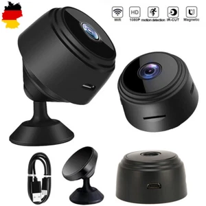WiFi Kamera 1080P Drahtlose Kleine Videokamera mit Nachtsicht 150 Weitwinkel DE - Bild 1 von 6
