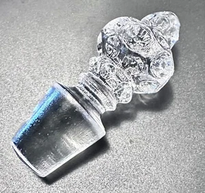 Vintage 2 3/8'', Clear, Crown, Bottle Stopper - Picture 1 of 7