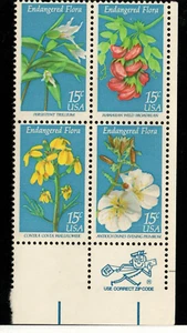 Scott 1783-1786 15¢ Endangered Flora MNH Free shipping in USA! - Picture 1 of 1