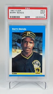 Tarjeta de novato de béisbol Barry Bonds 1987 Fleer RC #604 PSA 9 - Imagen 1 de 2