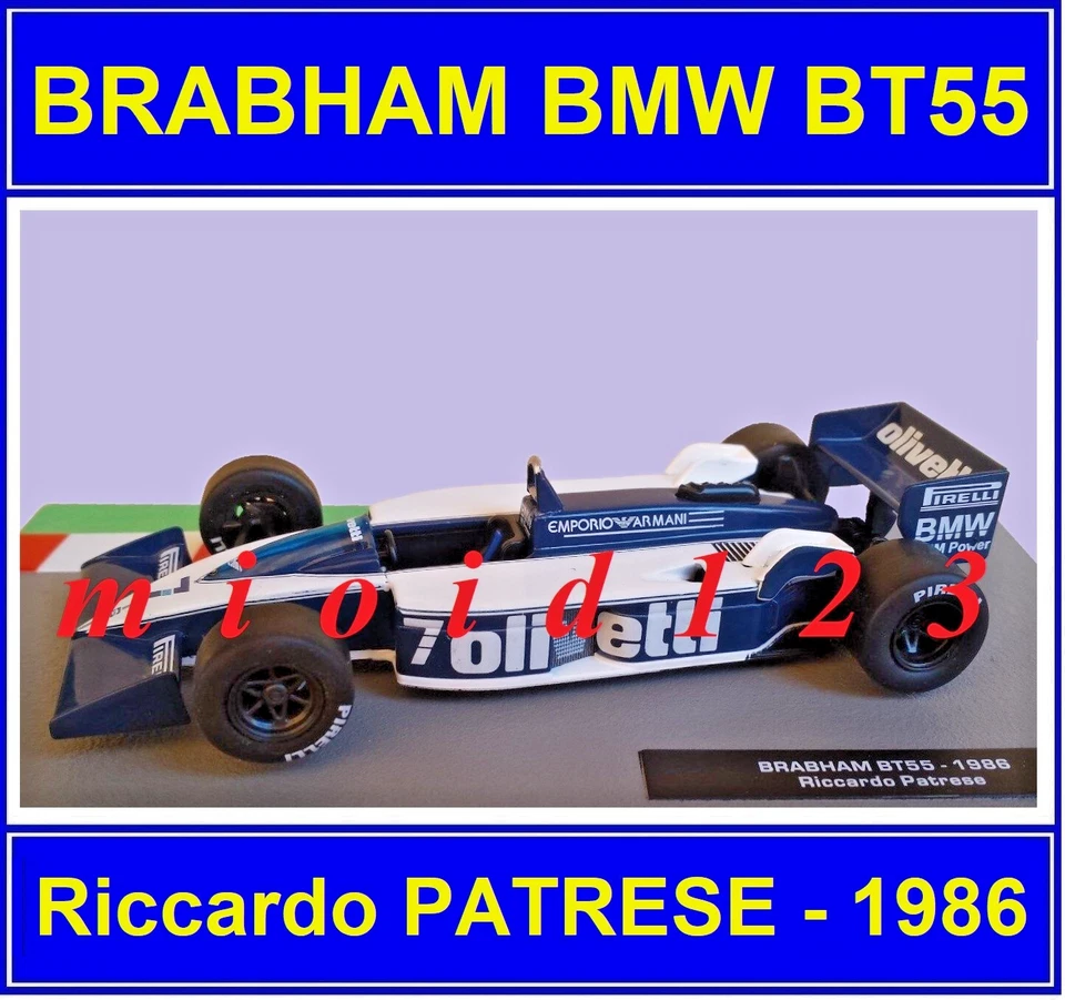 F1 1986 - BRABHAM BMW BT55 : Riccardo PATRESE - 1/43 Die-cast - Immagine 1 di 1
