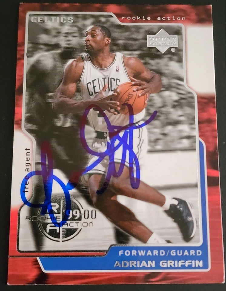 Adrian Griffin Signed 1999-00 Upper Deck Rookie Card Boston Celtics Seton Hall - Image 1 of 1