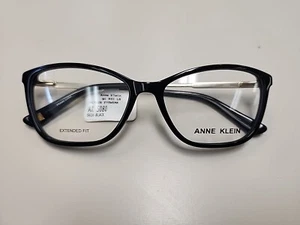 Anne Klein Eyeglasses Frames AK5080 001 BLACK Gold Cat Eye Full Rim 56-16-140 - Picture 1 of 7