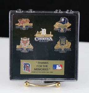 New Amnico MLB Detroit Tigers Thanks for The Memories Pin Set Tiger Stadium - Picture 1 of 8