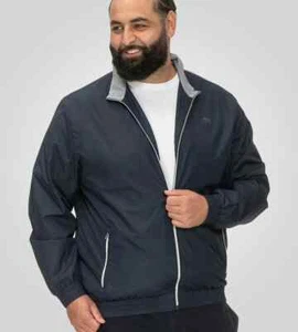 Chaqueta ligera grande para hombre D555 con cremallera completa y bolsillos (EALING) - Imagen 1 de 7