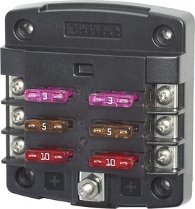 Blue Sea Systems 5033 ST Blade Fuse Block 6 Circuit - Picture 1 of 5