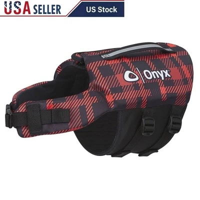 Neoprene Pet Flotation Vest XL Swimming Safety Adjustable Belts Reflective Strap - Image 1 of 4