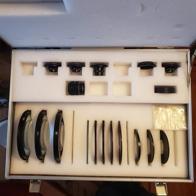 Leitz Wetzlar Summar and Milar macro lenses and Aristophot accessories with case - Image 1 of 4