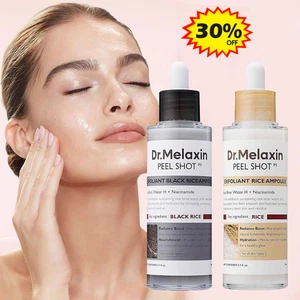 1/2X Dr.Melaxin Peel Shot-Glow Exfoliant Rice Ampoule-(White Rice/Black Rice) . - Picture 1 of 15